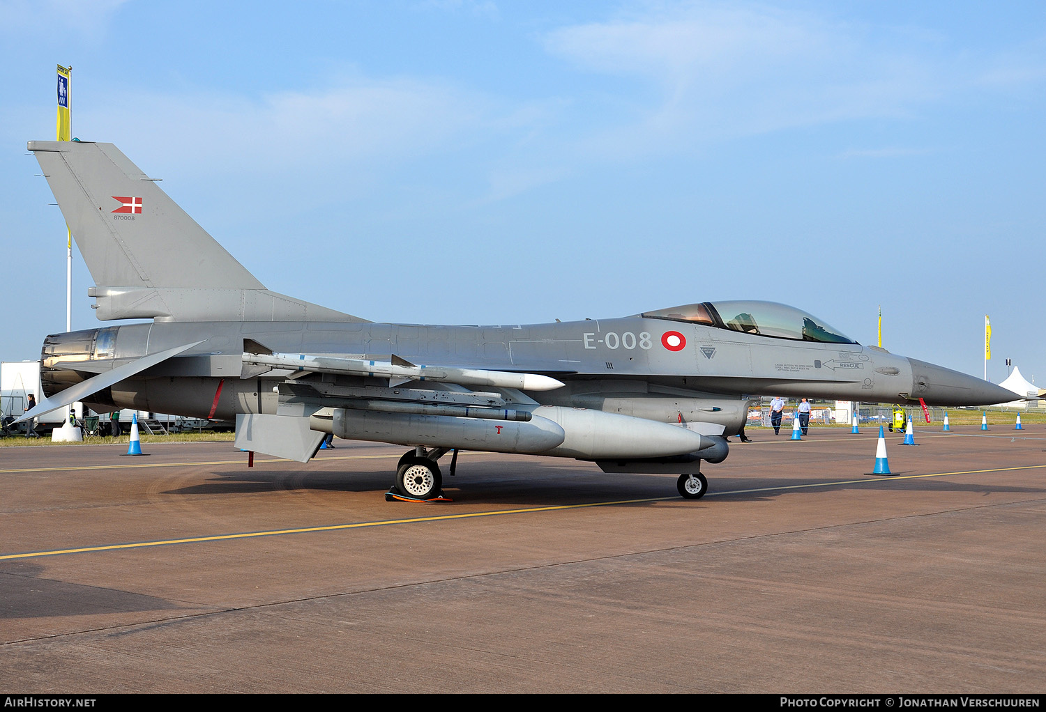 Aircraft Photo of E-008 | General Dynamics F-16AM Fighting Falcon | Denmark - Air Force | AirHistory.net #273182