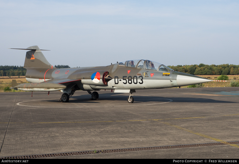 Aircraft Photo of D-5803 | Lockheed TF-104G Starfighter | Netherlands - Air Force | AirHistory.net #273279