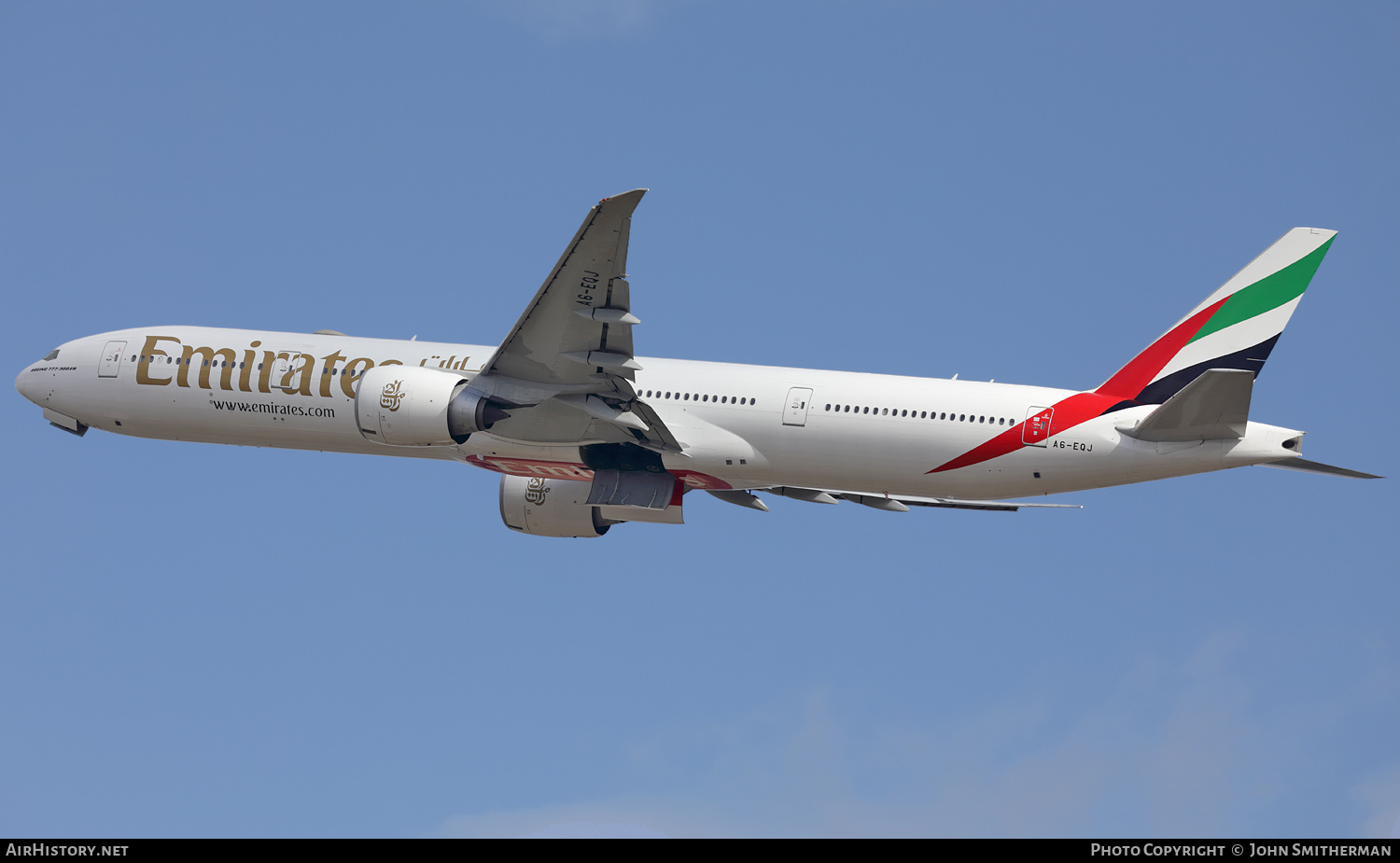 Aircraft Photo of A6-EQJ | Boeing 777-300/ER | Emirates | AirHistory.net #273296