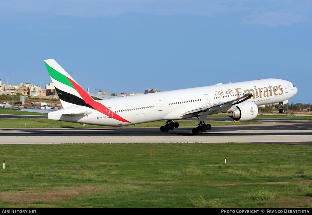 Aircraft Photo of A6-EGU | Boeing 777-31H/ER | Emirates | AirHistory.net #273419