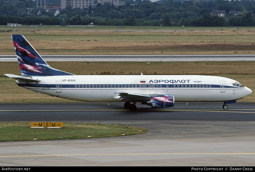 Aircraft Photo of VP-BAH | Boeing 737-4M0 | Aeroflot - Russian Airlines | AirHistory.net #273486
