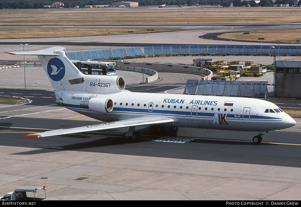 Aircraft Photo of RA-42367 | Yakovlev Yak-42D | Kuban Airlines - ALK | AirHistory.net #273542