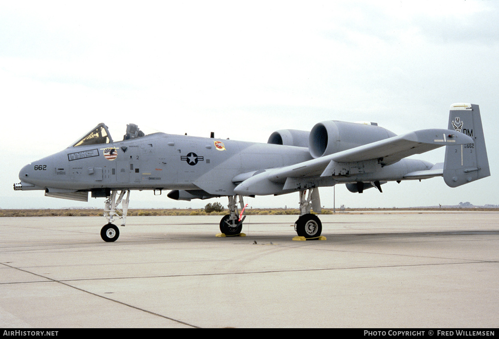 Aircraft Photo of 82-0662 / AF82-662 | Fairchild A-10A Thunderbolt II | USA - Air Force | AirHistory.net #273566