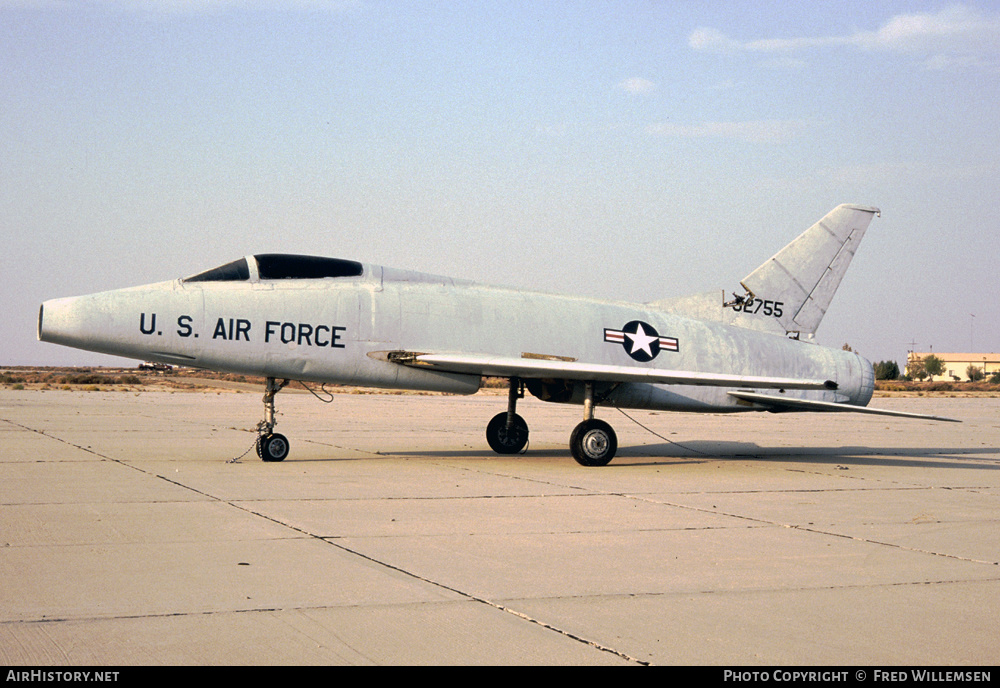 Aircraft Photo of 52-5755 / 52755 | North American YF-100A Super Sabre | USA - Air Force | AirHistory.net #273806