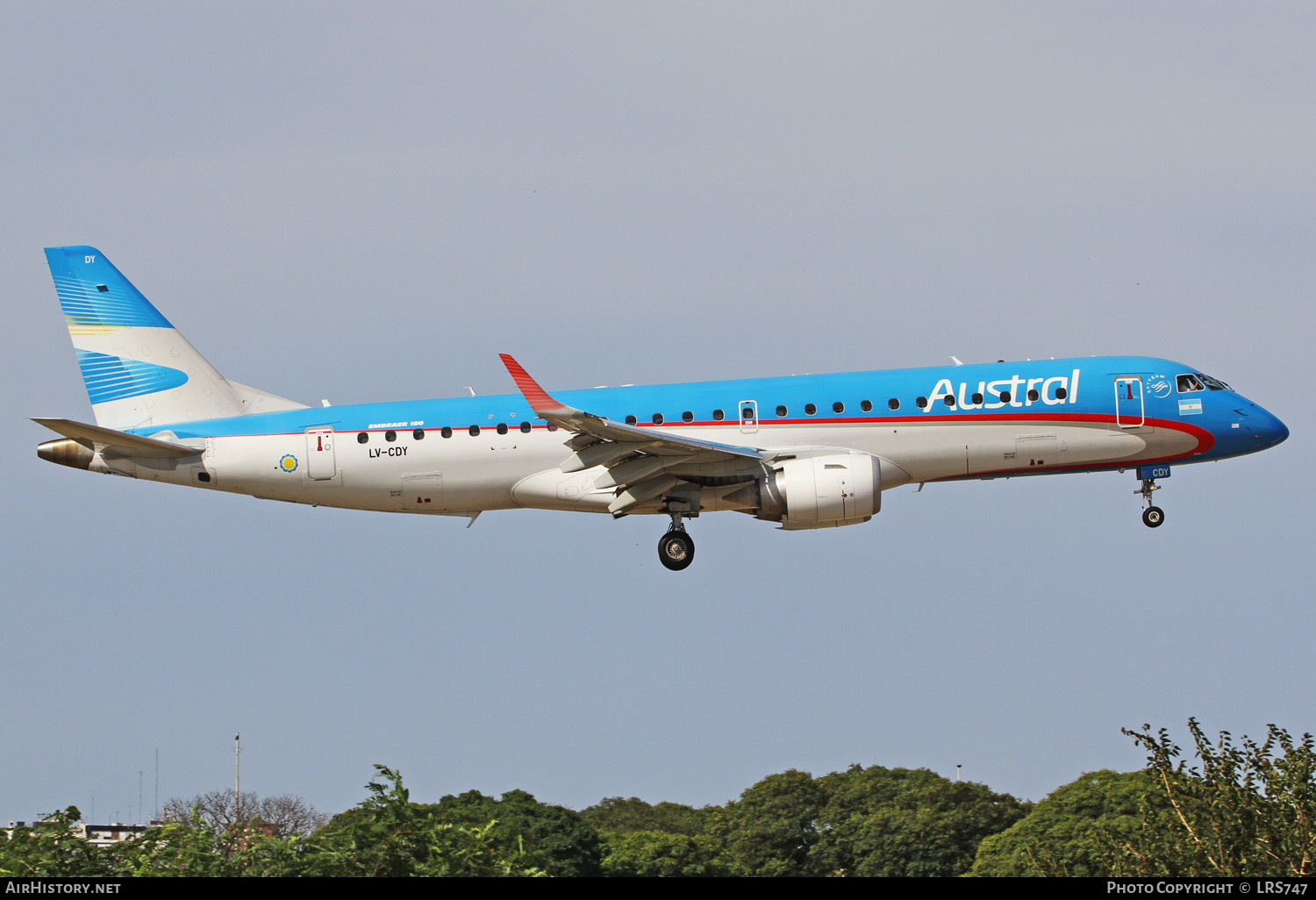 Aircraft Photo of LV-CDY | Embraer 190AR (ERJ-190-100IGW) | Austral Líneas Aéreas | AirHistory.net #274107