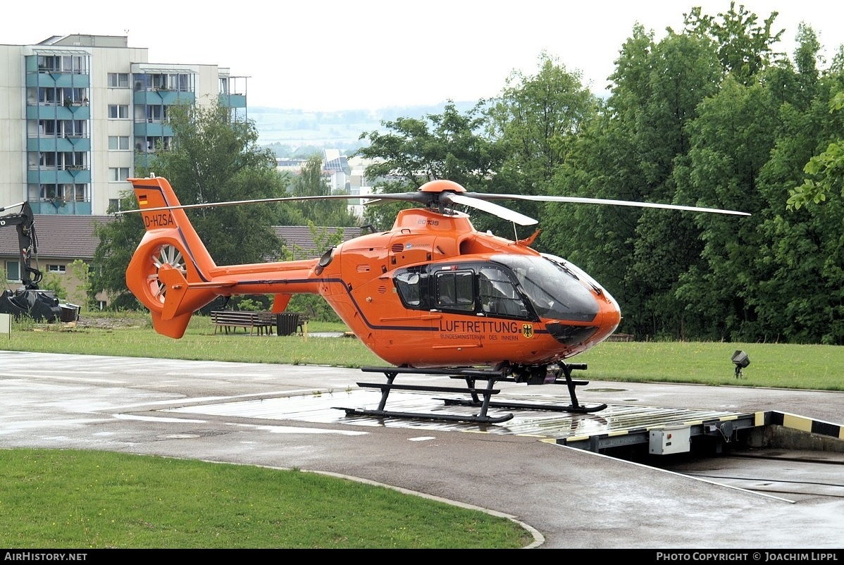 Aircraft Photo of D-HZSA | Eurocopter EC-135T-2+ | Luftrettung - Bundesministerium des Innern | AirHistory.net #274123