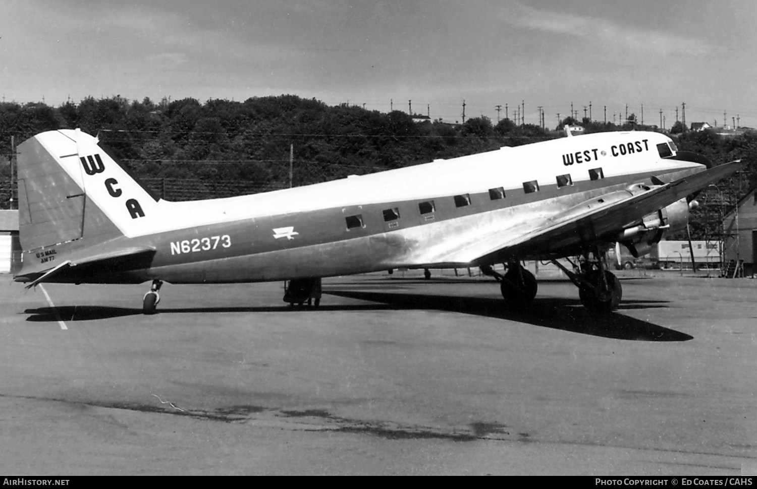Aircraft Photo of N62373 | Douglas DC-3(C) | West Coast Airlines | AirHistory.net #274309