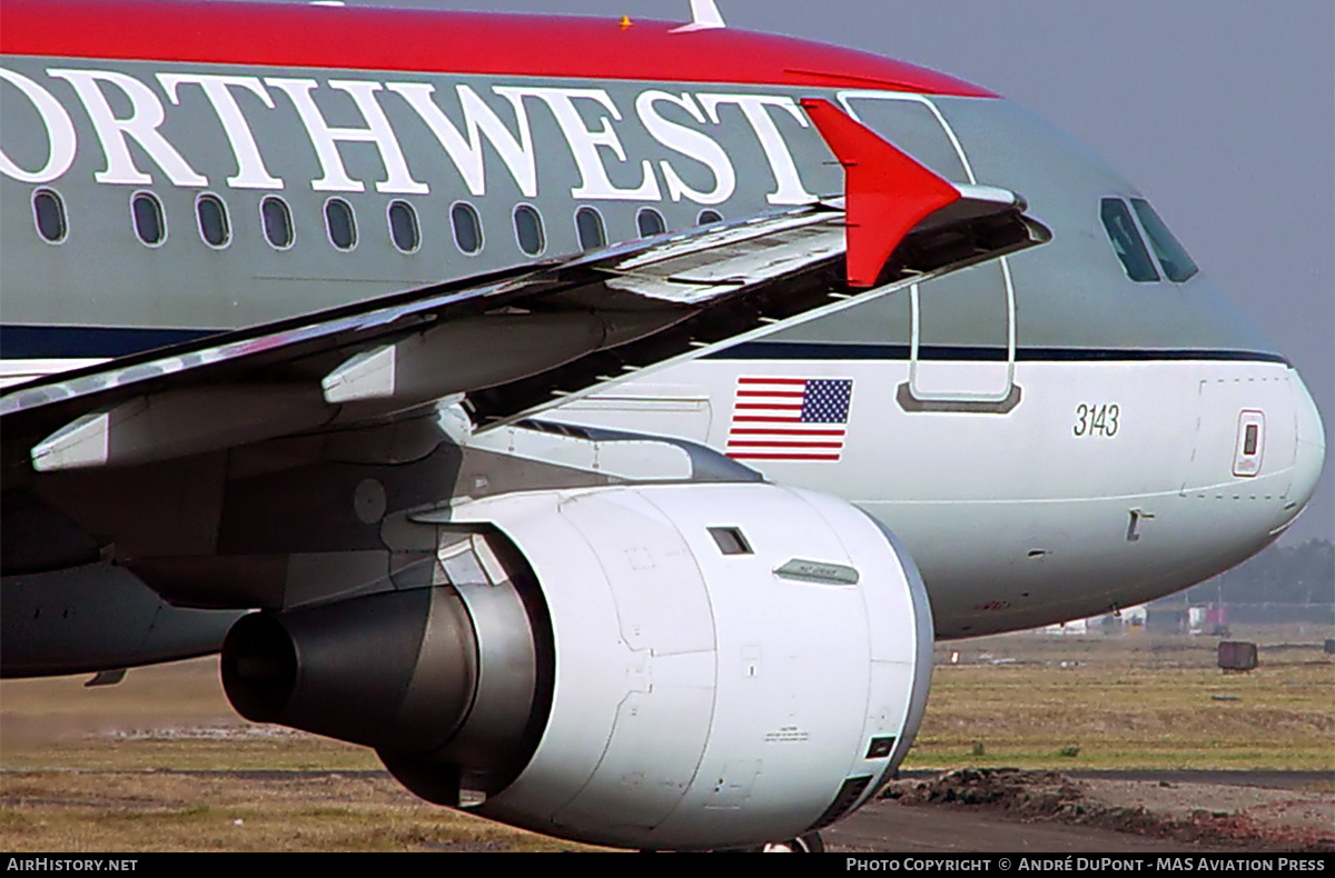 Aircraft Photo of N343NB | Airbus A319-114 | Northwest Airlines | AirHistory.net #274342