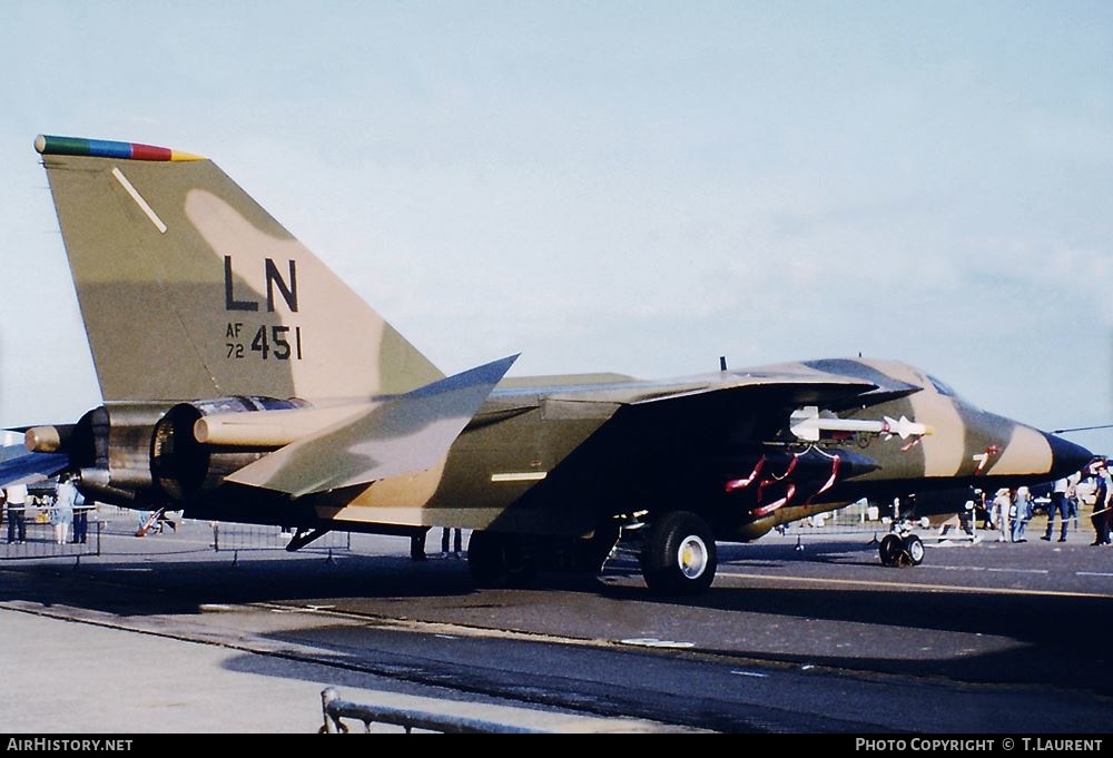 Aircraft Photo of 72-1451 | General Dynamics F-111F Aardvark | USA - Air Force | AirHistory.net #274361