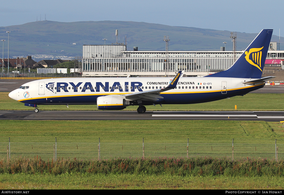 Aircraft Photo of EI-EFI | Boeing 737-8AS | Ryanair | AirHistory.net #274371