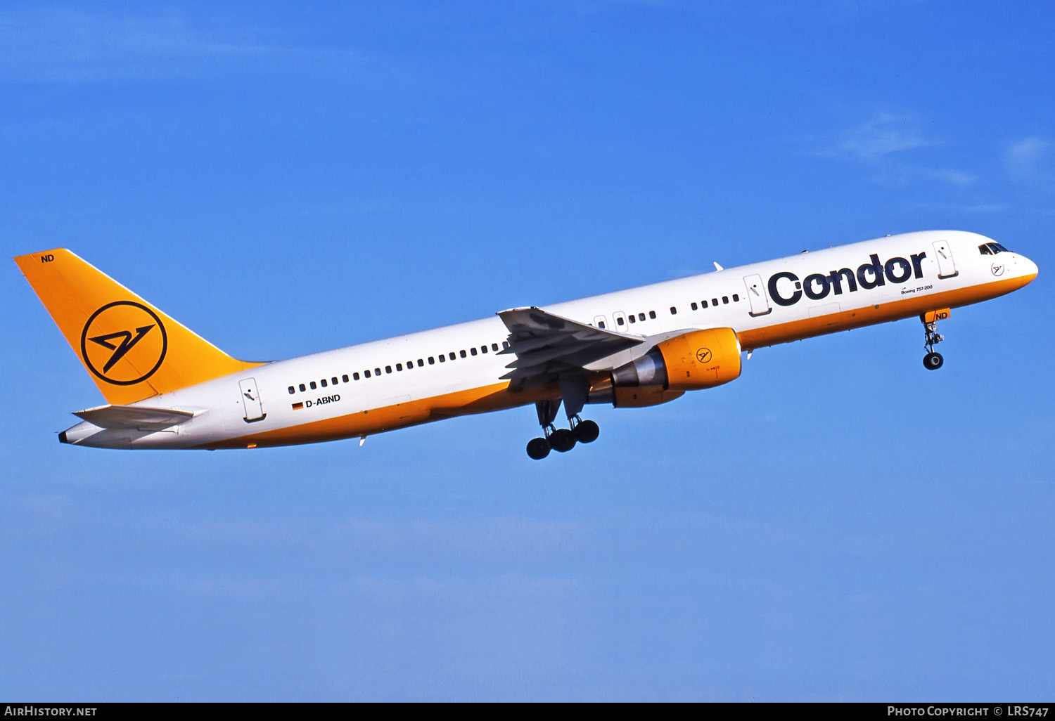 Aircraft Photo of D-ABND | Boeing 757-230 | Condor Flugdienst | AirHistory.net #274395