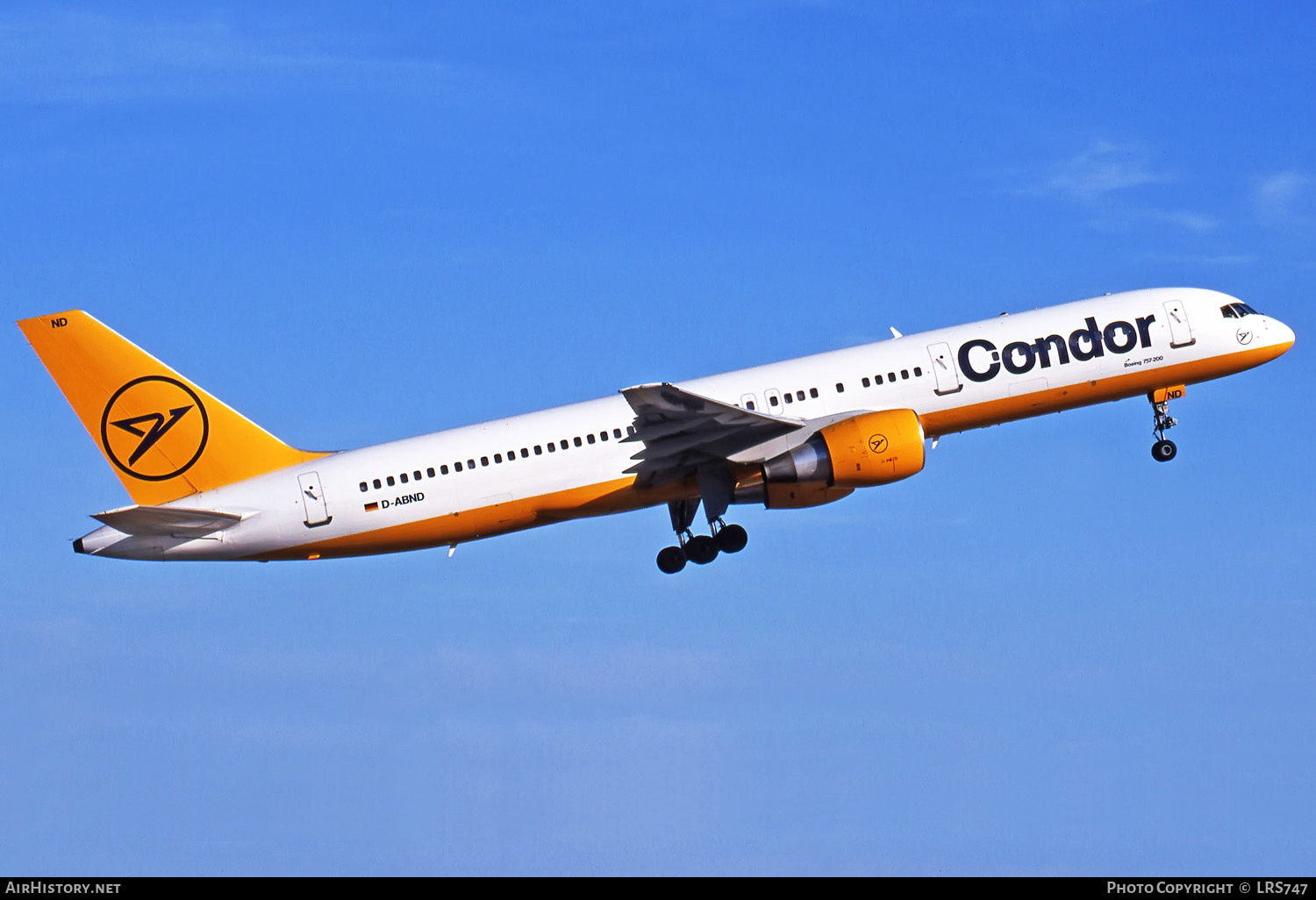 Aircraft Photo of D-ABND | Boeing 757-230 | Condor Flugdienst | AirHistory.net #274395