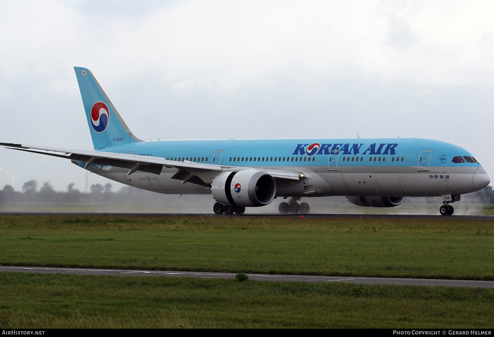 Aircraft Photo of HL8081 | Boeing 787-9 Dreamliner | Korean Air | AirHistory.net #274435