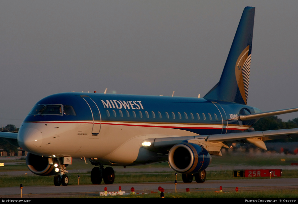 Aircraft Photo of N824MD | Embraer 170SU (ERJ-170-100SU) | Midwest Airlines | AirHistory.net #274456