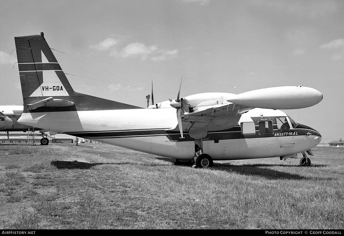 Aircraft Photo of VH-GOA | Piaggio P-166 | Ansett - MAL | AirHistory.net #274567