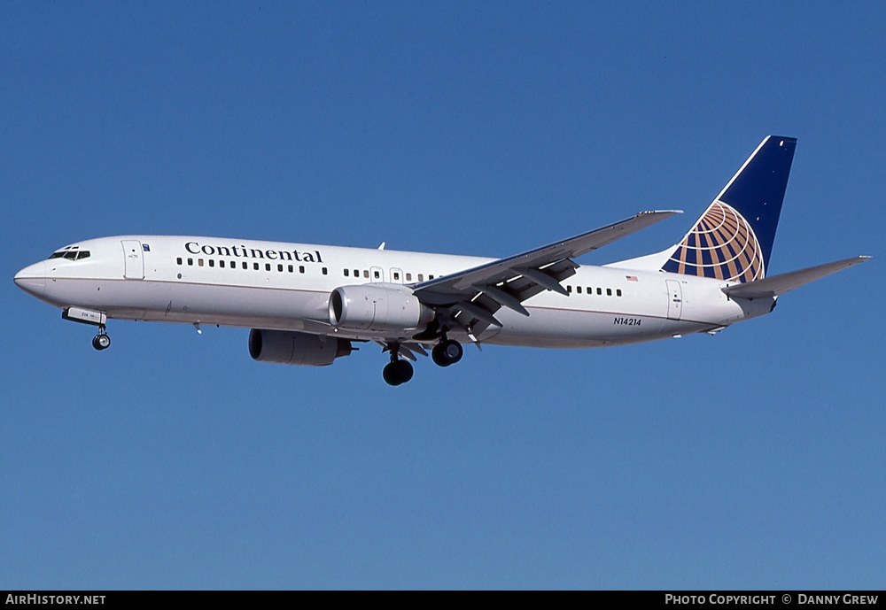 Aircraft Photo of N14214 | Boeing 737-824 | Continental Airlines | AirHistory.net #274967