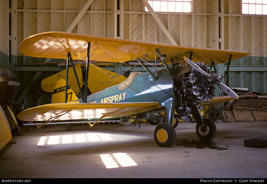 Aircraft Photo of CF-FRZ | Boeing N2S-4 Kaydet (A75N1) | General Airspray | AirHistory.net #275014