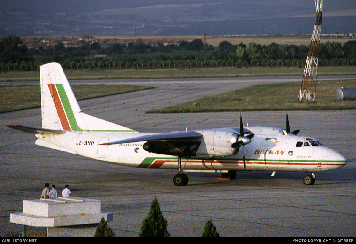 Aircraft Photo of LZ-AND | Antonov An-24V | Balkan - Bulgarian Airlines | AirHistory.net #275049