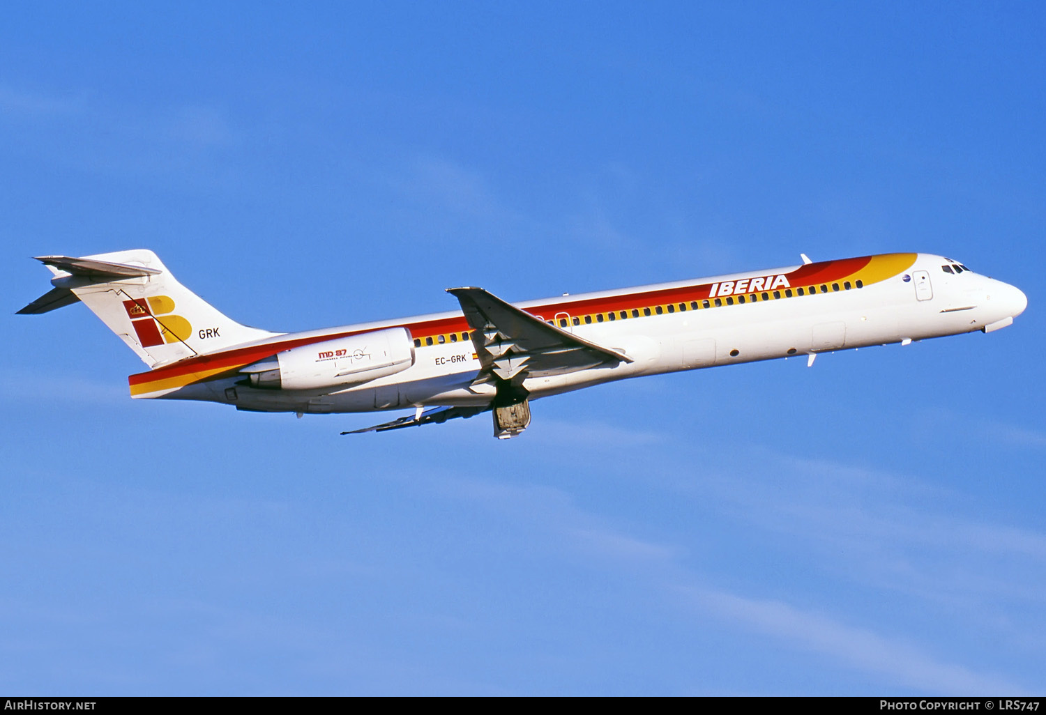 Aircraft Photo of EC-GRK | McDonnell Douglas MD-87 (DC-9-87) | Iberia | AirHistory.net #275143
