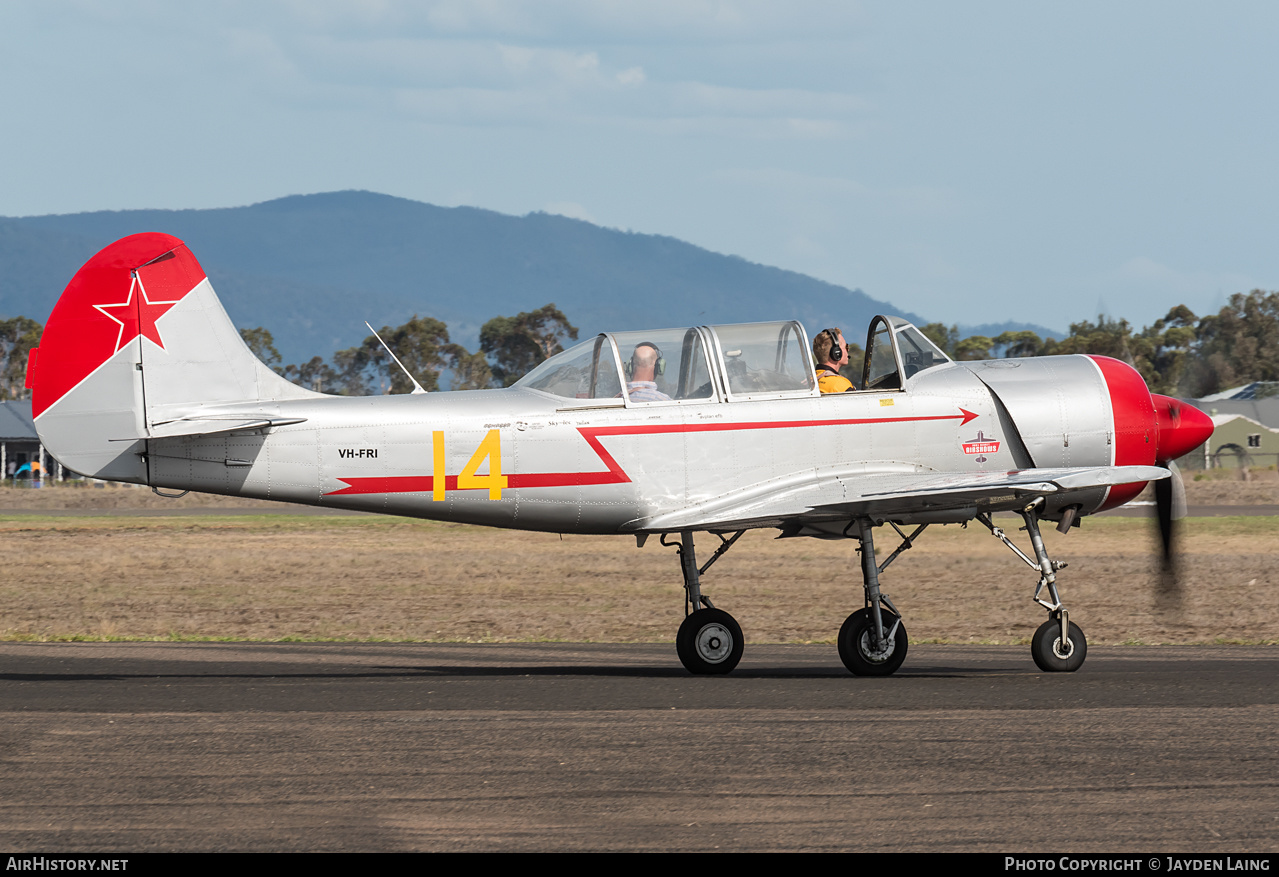 Aircraft Photo of VH-FRI / 14 | Yakovlev Yak-52 | Aerohunter Adventure Flights | Soviet Union - Air Force | AirHistory.net #275421