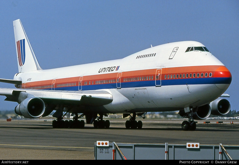 Aircraft Photo of N4716U | Boeing 747-122 | United Airlines | AirHistory.net #275423