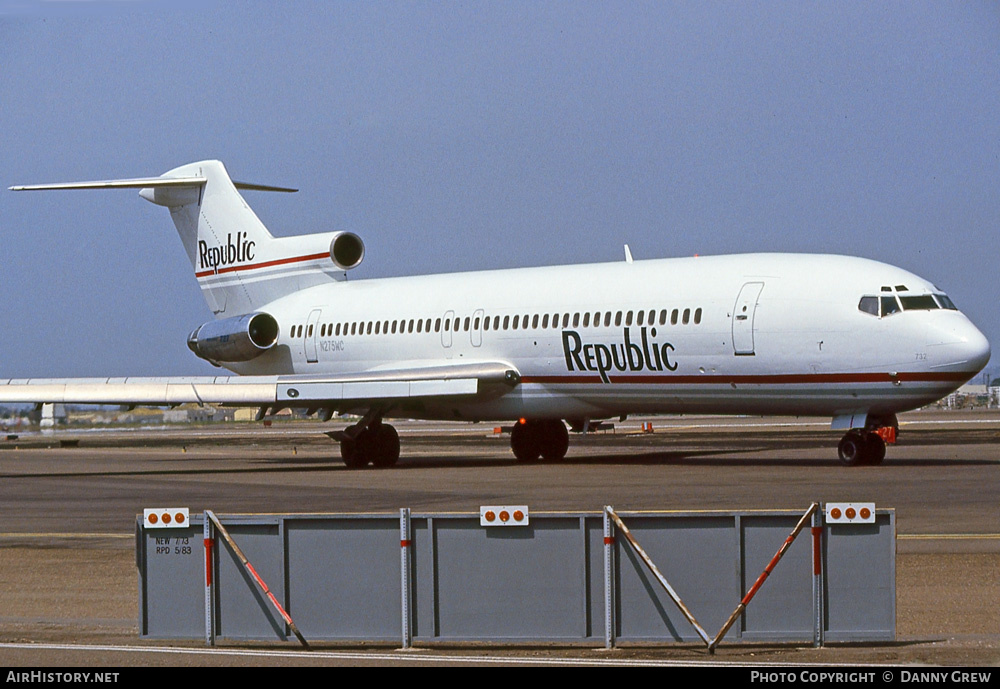 Aircraft Photo of N275WC | Boeing 727-277/Adv | Republic Airlines | AirHistory.net #275424