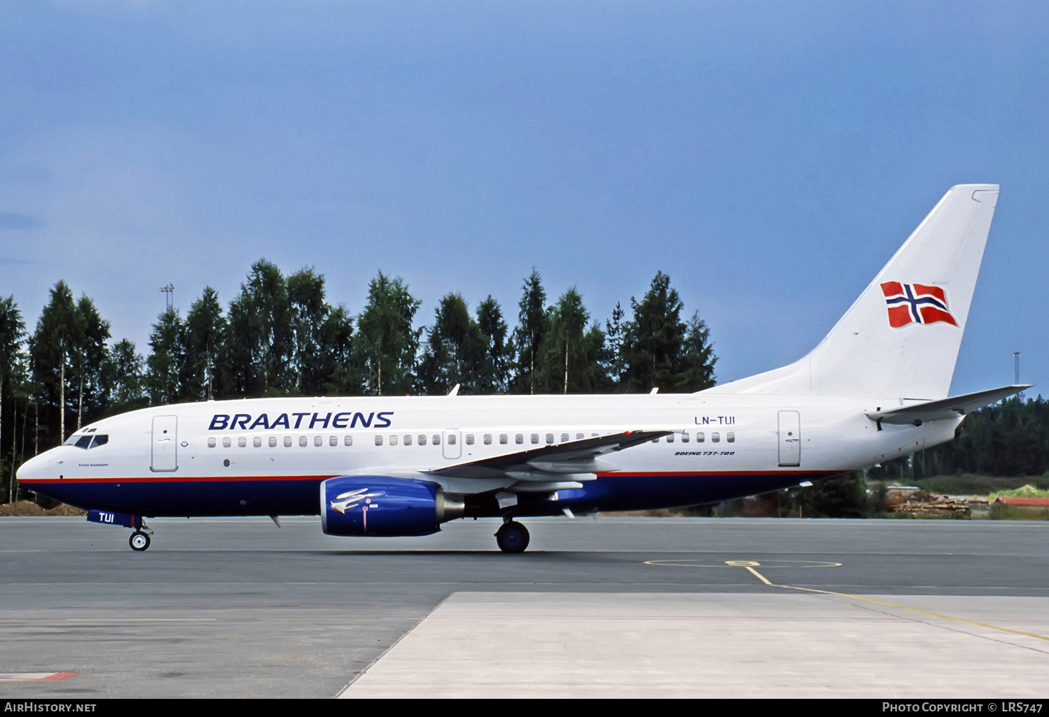 Aircraft Photo of LN-TUI | Boeing 737-705 | Braathens | AirHistory.net #275434