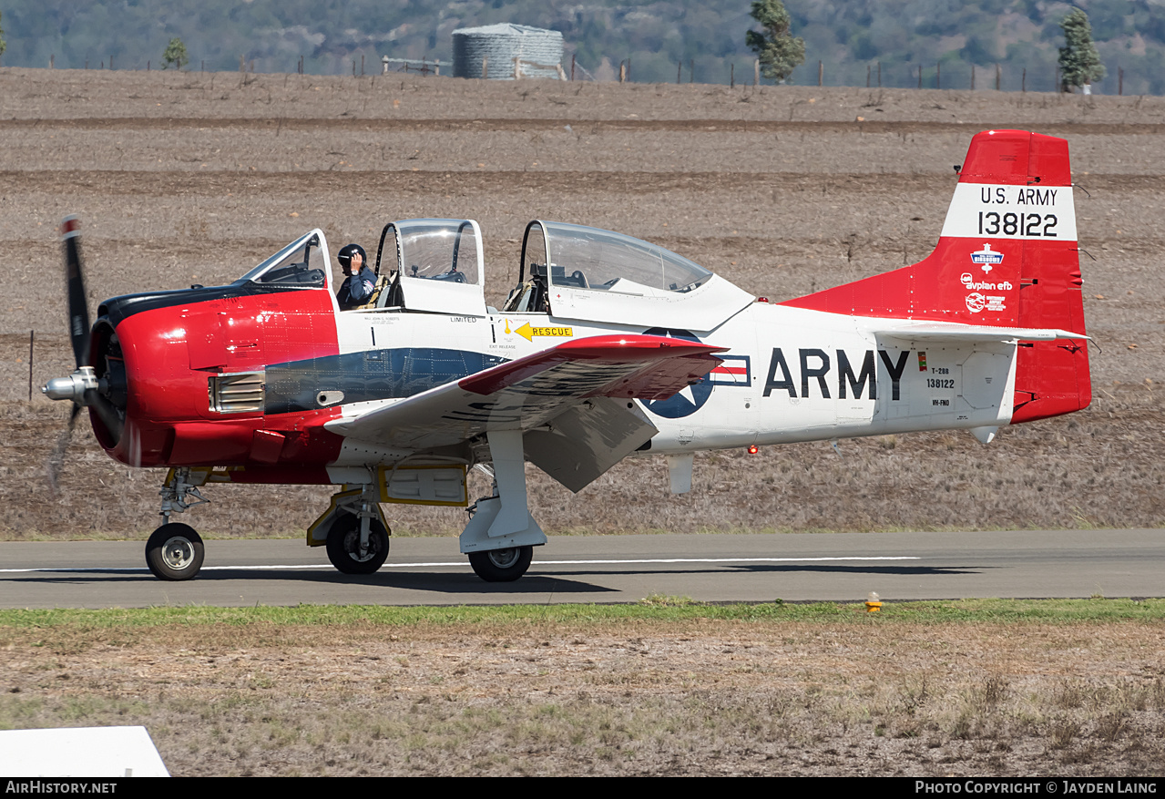 Aircraft Photo of VH-FNO / 138122 | North American T-28B Trojan | USA - Army | AirHistory.net #275444