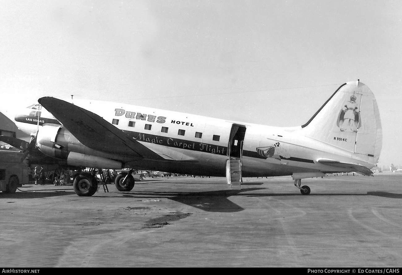 Aircraft Photo of N9514C | Curtiss C-46A Commando | Dunes Hotel | AirHistory.net #275555