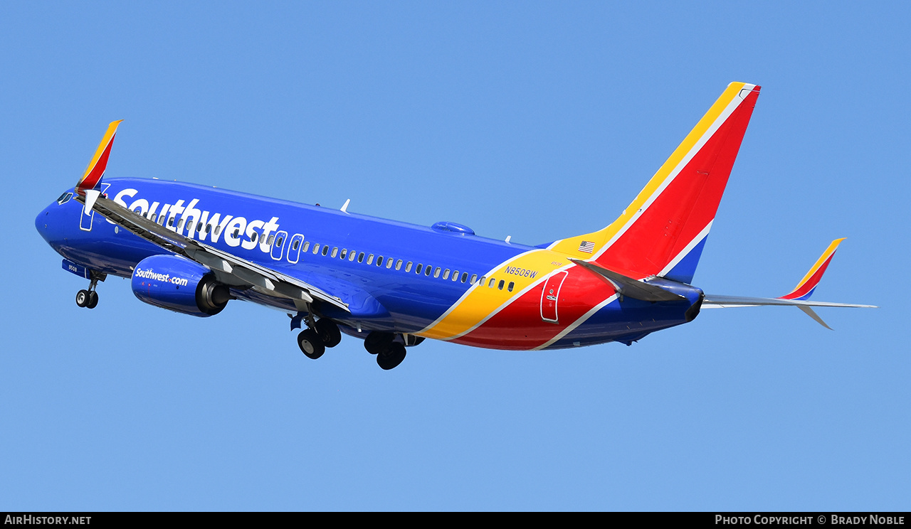 Aircraft Photo of N8508W | Boeing 737-800 | Southwest Airlines | AirHistory.net #275604