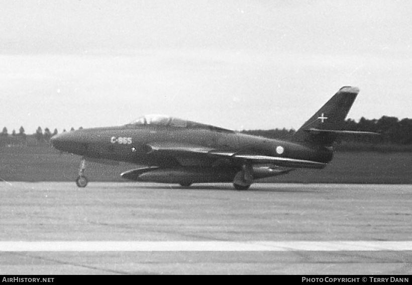 Aircraft Photo of C-865 | Republic RF-84F Thunderflash | Denmark - Air Force | AirHistory.net #275698