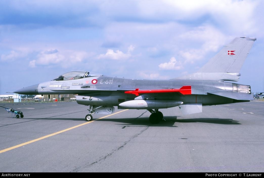 Aircraft Photo of E-611 | General Dynamics F-16A Fighting Falcon | Denmark - Air Force | AirHistory.net #275702