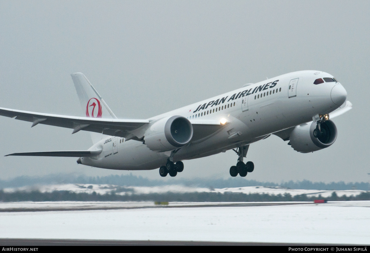 Aircraft Photo of JA843J | Boeing 787-8 Dreamliner | Japan Airlines - JAL | AirHistory.net #275737