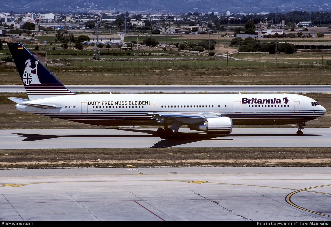 Aircraft Photo of D-AGYF | Boeing 767-304/ER | Britannia Airways | AirHistory.net #275761