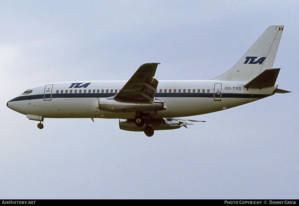 Aircraft Photo of OO-TYD | Boeing 737-2S3/Adv | TEA - Trans European Airways | AirHistory.net #275771