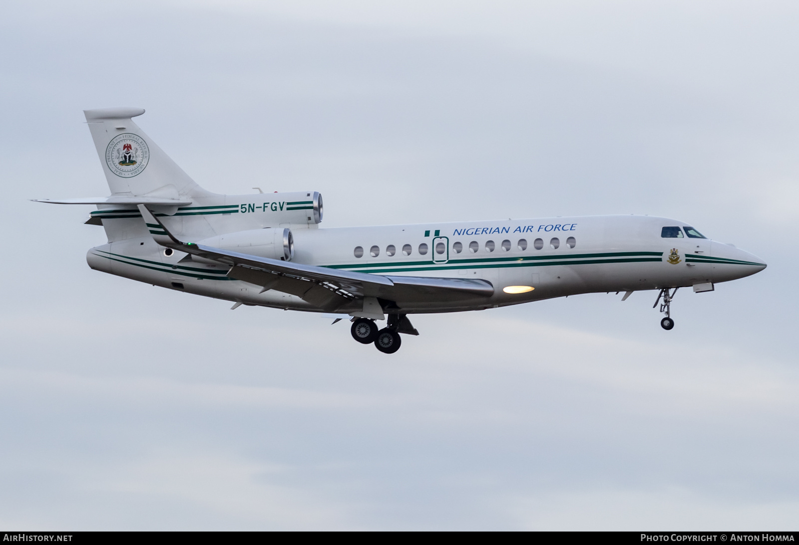 Aircraft Photo of 5N-FGV | Dassault Falcon 7X | Nigeria - Air Force | AirHistory.net #275790