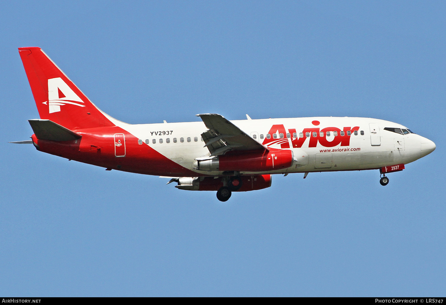 Aircraft Photo of YV2937 | Boeing 737-2Y5/Adv | Avior Airlines | AirHistory.net #275886