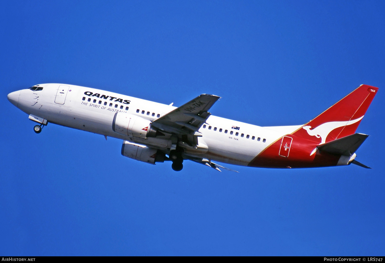 Aircraft Photo of VH-TAK | Boeing 737-376 | Qantas | AirHistory.net #275894