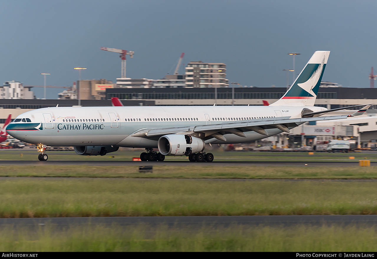 Aircraft Photo of B-LAF | Airbus A330-343E | Cathay Pacific Airways | AirHistory.net #275930