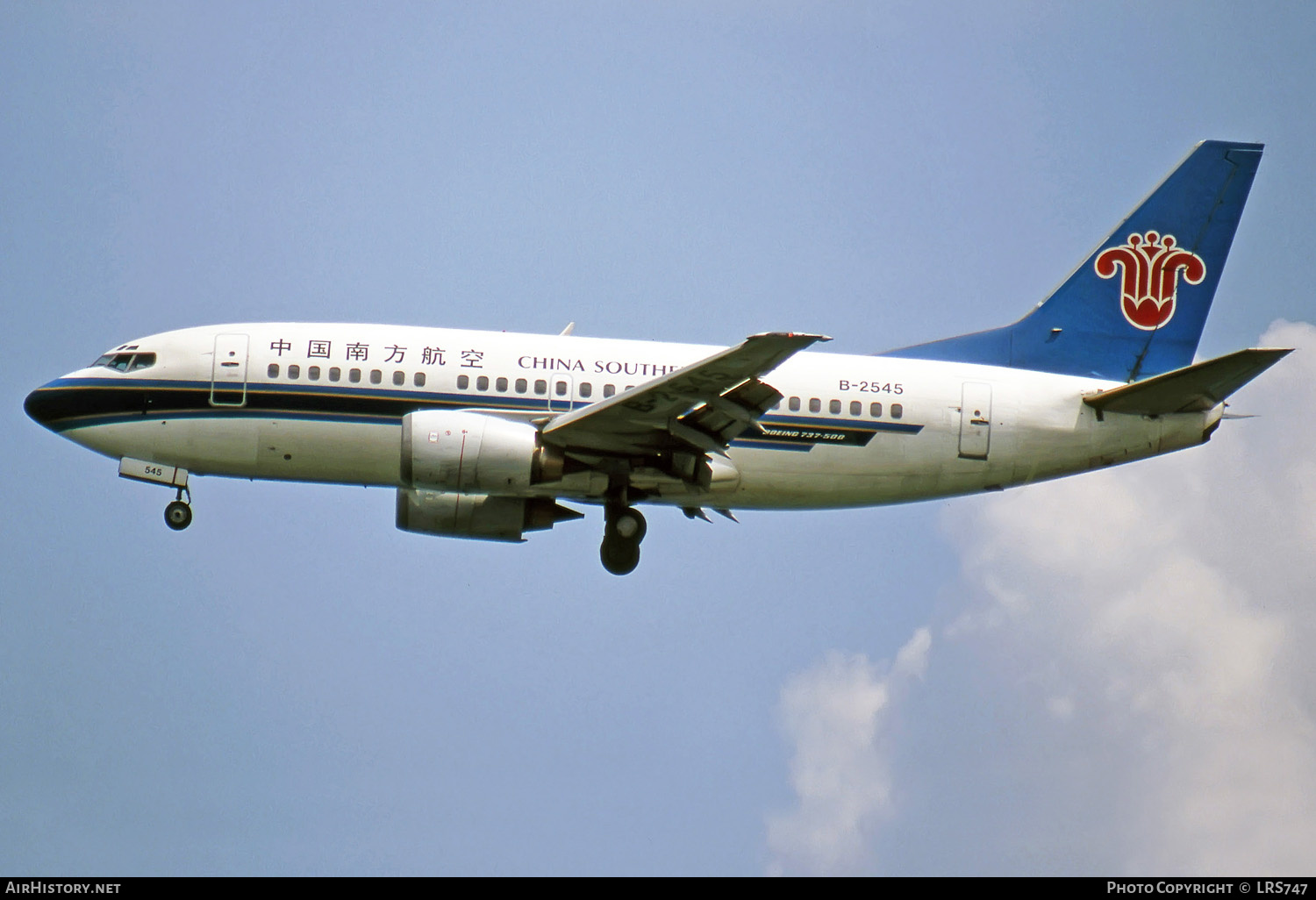 Aircraft Photo of B-2545 | Boeing 737-5Y0 | China Southern Airlines | AirHistory.net #275931