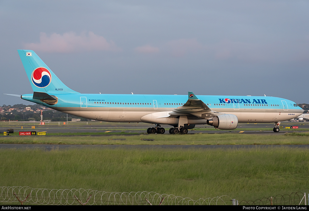 Aircraft Photo of HL8001 | Airbus A330-323 | Korean Air | AirHistory.net #275932