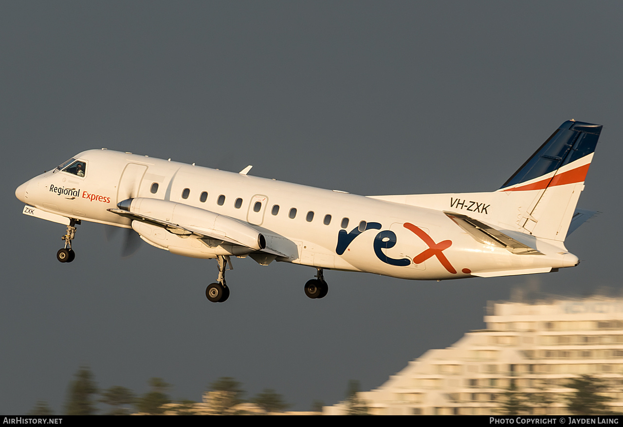 Aircraft Photo of VH-ZXK | Saab 340B | REX - Regional Express | AirHistory.net #275951