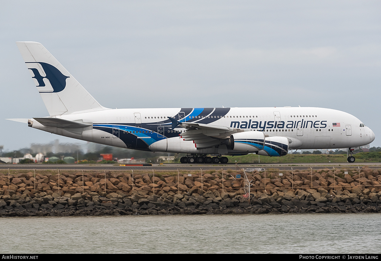 Aircraft Photo of 9M-MNC | Airbus A380-841 | Malaysia Airlines | AirHistory.net #275997