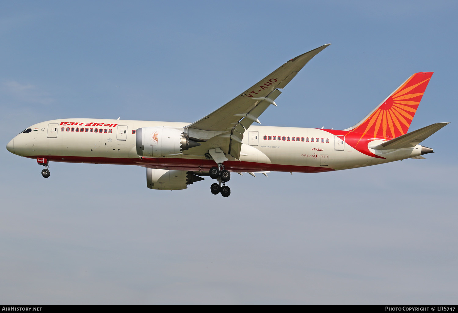 Aircraft Photo of VT-ANO | Boeing 787-8 Dreamliner | Air India | AirHistory.net #276011