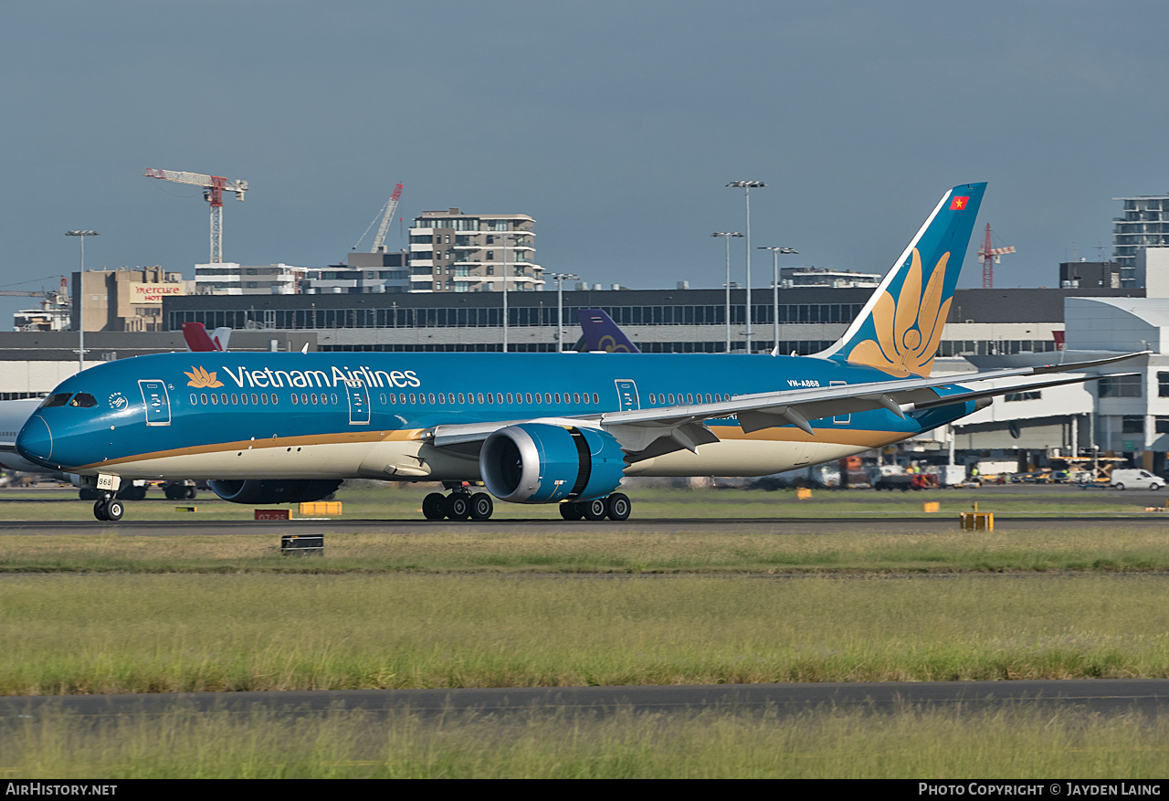 Aircraft Photo of VN-A868 | Boeing 787-9 Dreamliner | Vietnam Airlines | AirHistory.net #276012