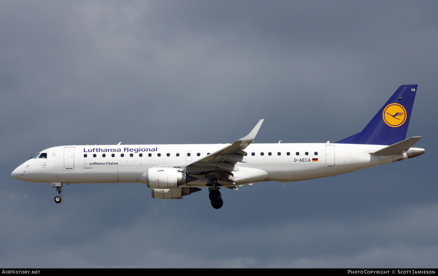Aircraft Photo of D-AECA | Embraer 190LR (ERJ-190-100LR) | Lufthansa Regional | AirHistory.net #276123