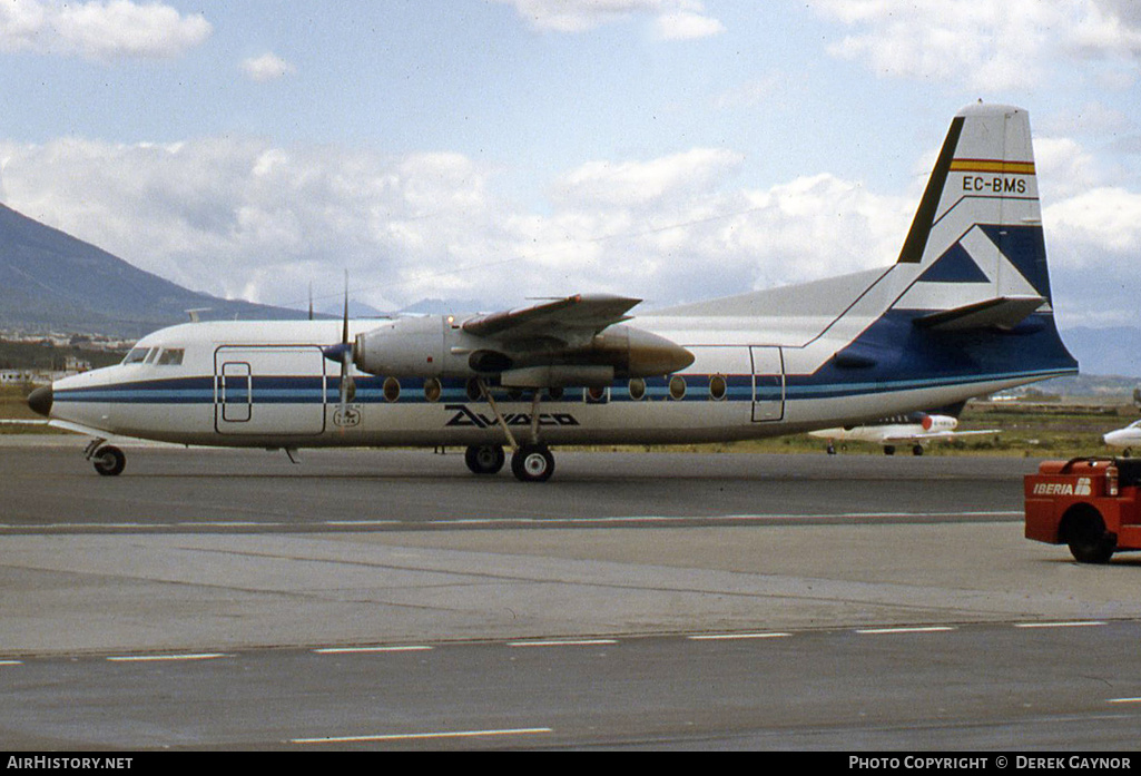 Aircraft Photo of EC-BMS | Fokker F27-100 Friendship | Aviaco | AirHistory.net #276163