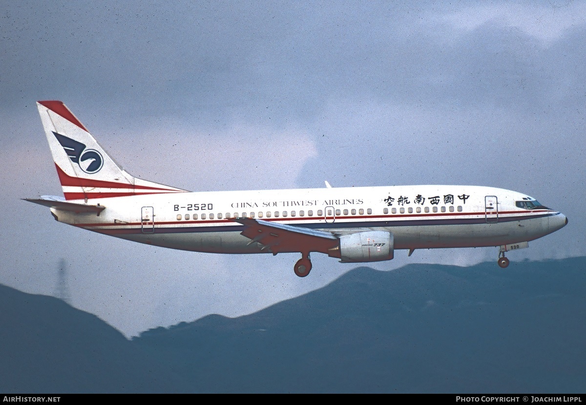 Aircraft Photo of B-2520 | Boeing 737-3Z0 | China Southwest Airlines | AirHistory.net #276167