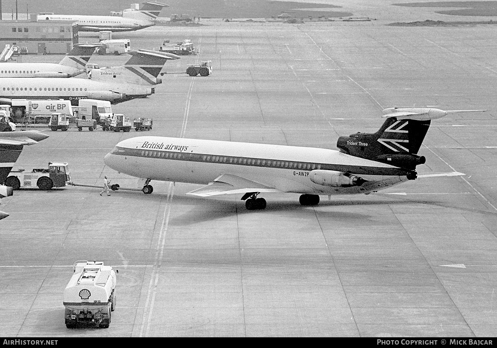 Aircraft Photo of G-AWZP | Hawker Siddeley HS-121 Trident 3B | British Airways | AirHistory.net #276214