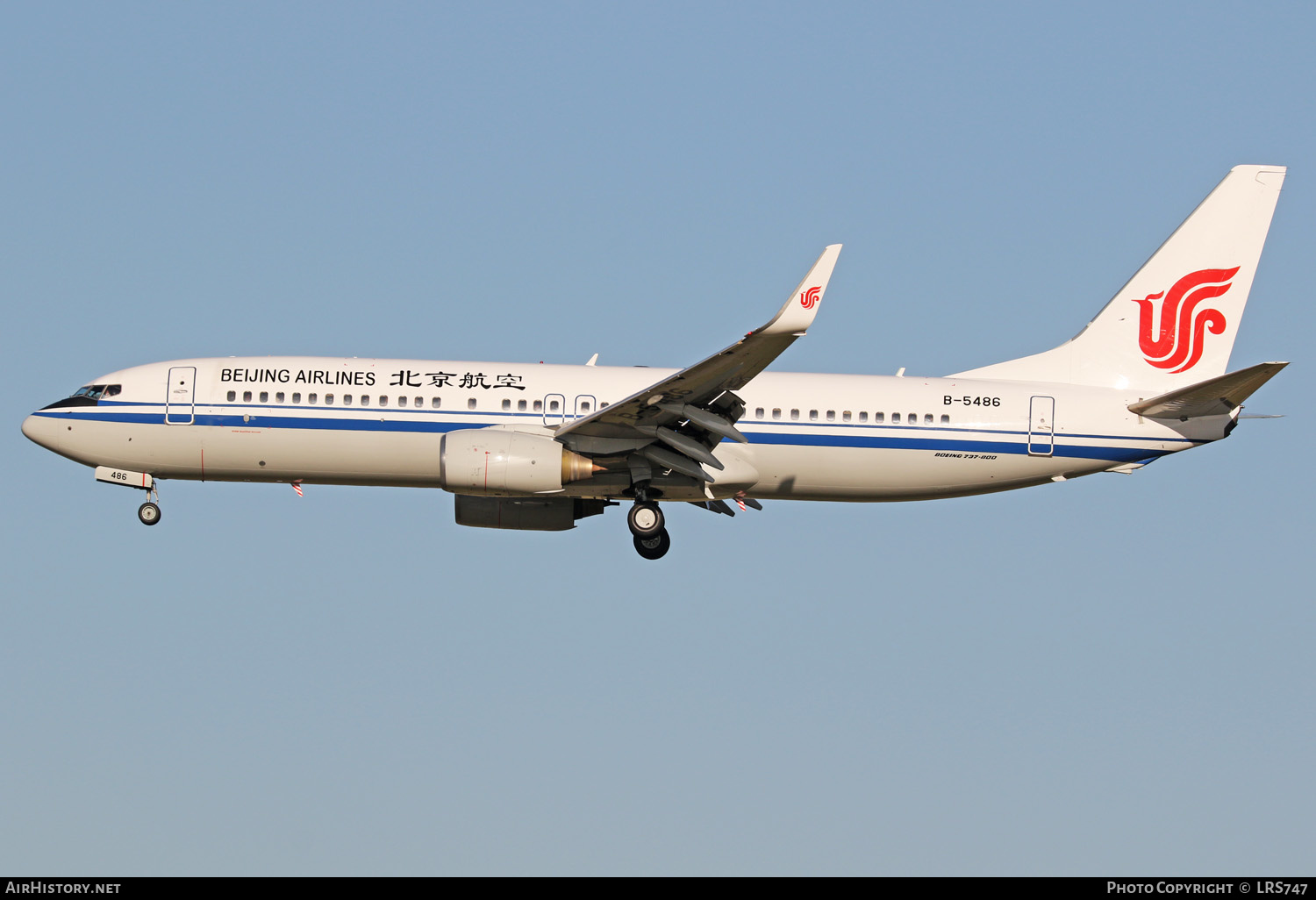 Aircraft Photo of B-5486 | Boeing 737-89L | Beijing Airlines | AirHistory.net #276294